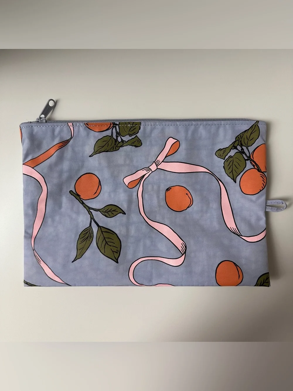 BAGGU Apricot and Ribbons Medium Go Pouch